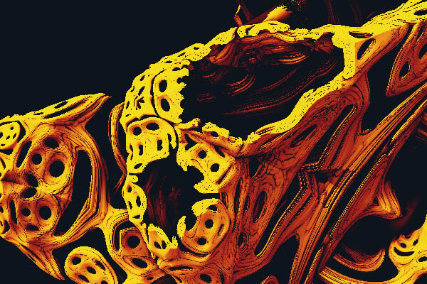 Fractal art - Golden Statue Small