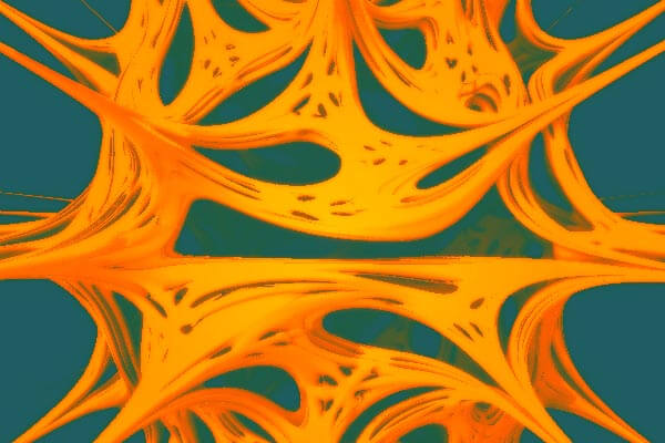 Fractal art - Orange kaktus